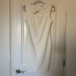 White Calvin Klein cocktail dress. Size 6. Worn once.